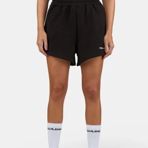 Wiluna High Waisted Sweat Shorts Washed Black White