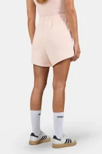 Wiluna High Waisted Sweat Shorts Washed Dusty Rose White-1