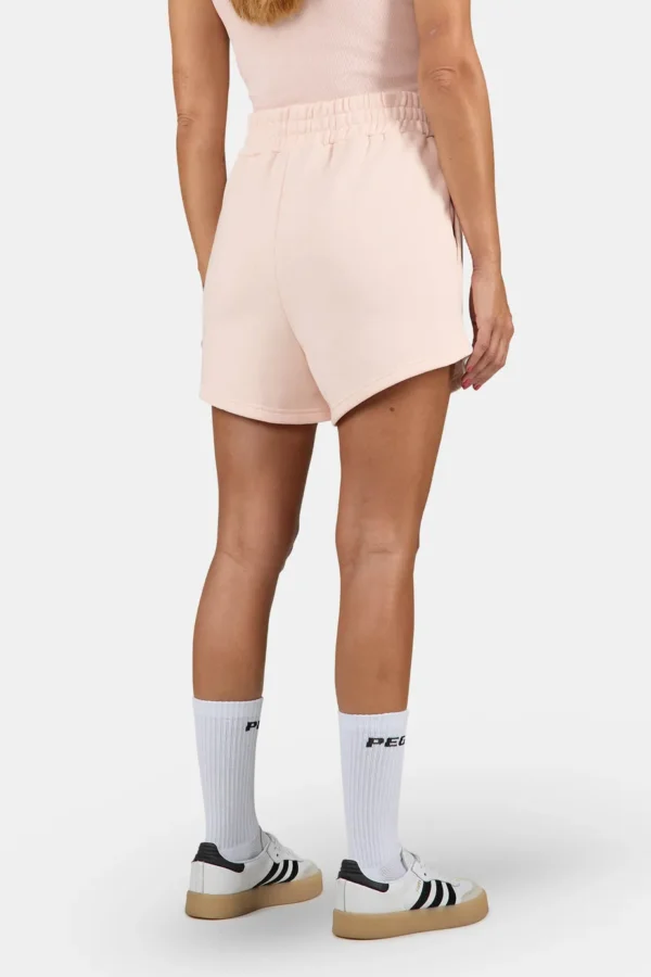 Wiluna High Waisted Sweat Shorts Washed Dusty Rose White-1