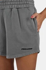 Wiluna High Waisted Sweat Shorts Washed Pure Grey White3