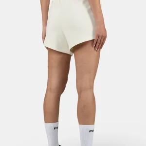 Wiluna High Waisted Sweat Shorts Washed Unbleached White-1