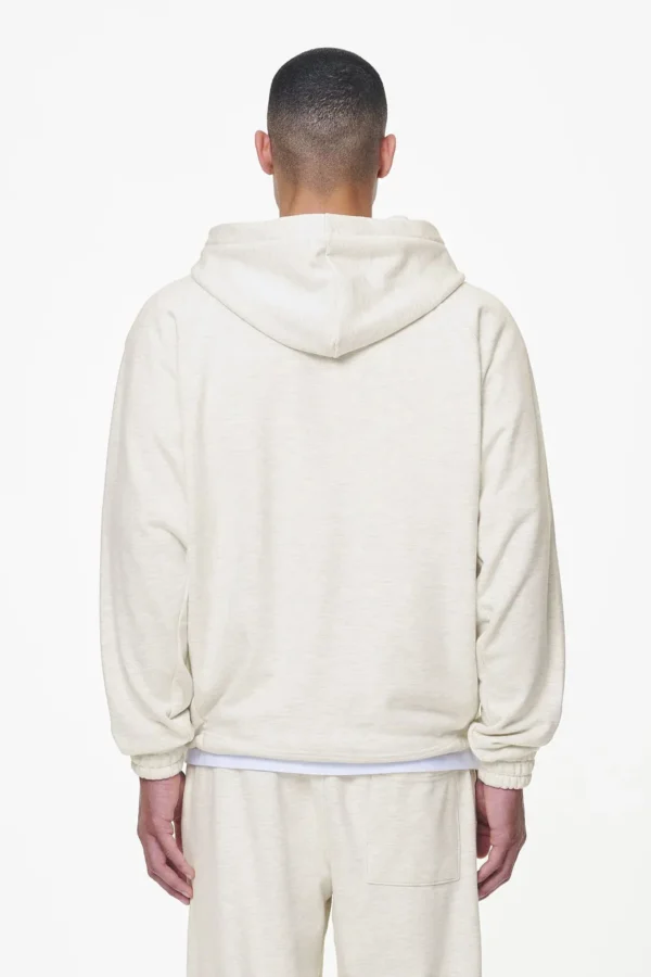 Winds Terry Raglan Sweat Jacket Cream Melange-1