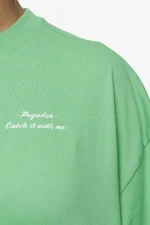 Yebra Heavy Oversized Tee Washed Peppermint Green-3