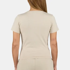 Yona Slim Tee Washed Light Beige White-1