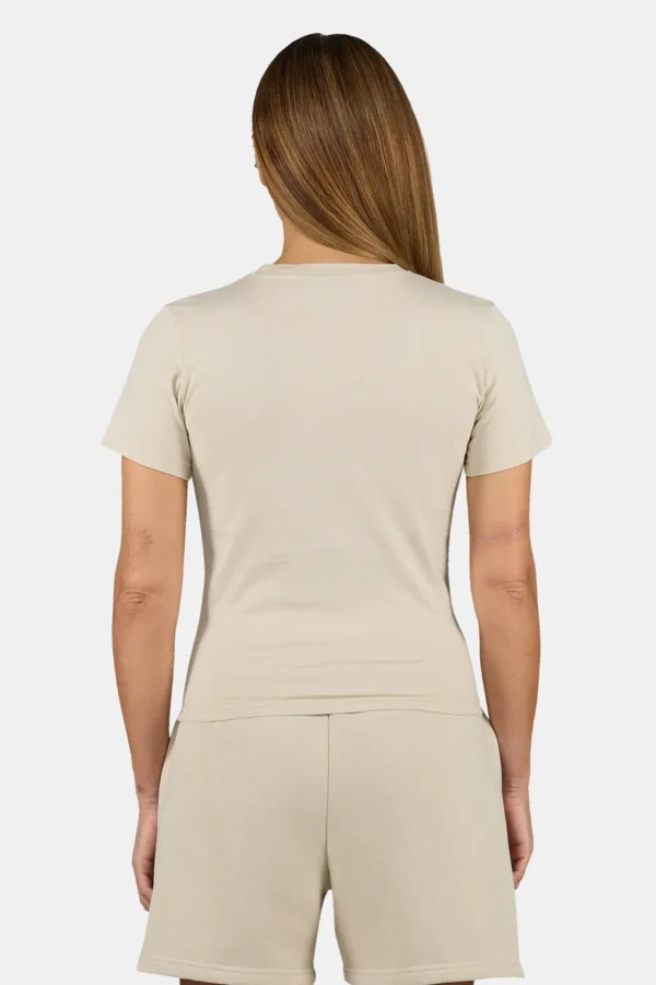 Yona Slim Tee Washed Light Beige White-1