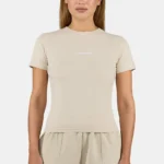 Yona Slim Tee Washed Light Beige White