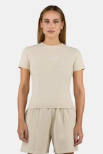 Yona Slim Tee Washed Light Beige White