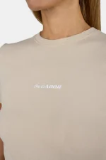 Yona Slim Tee Washed Light Beige White-2