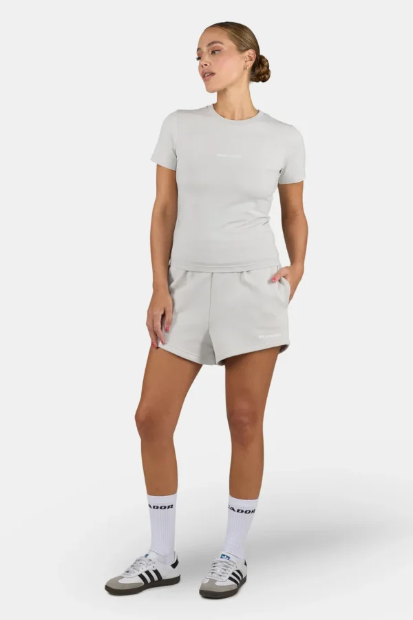Yona Slim Tee Washed Pure Grey White