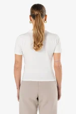 Yona Slim Tee Washed Warm White Gum-1