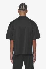 Zeno Boxy Shirt Black Baby Blue-1