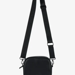 pegador-metal-logo-faux-black-leather-shoulder-strap-bag-1