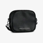 pegador-metal-logo-faux-black-leather-shoulder-strap-bag