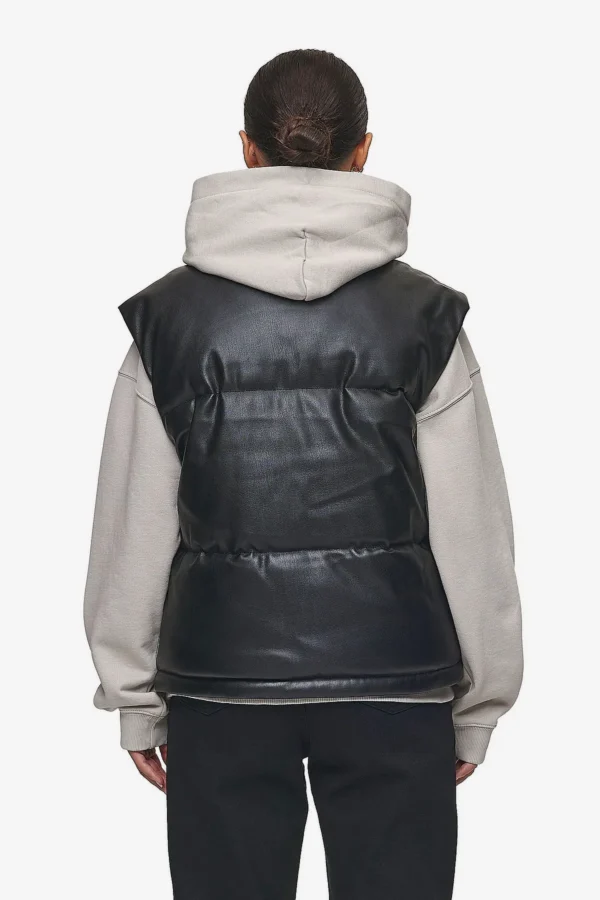pegador-priory-faux-leather-puffer-metal-logo-black-vest-3